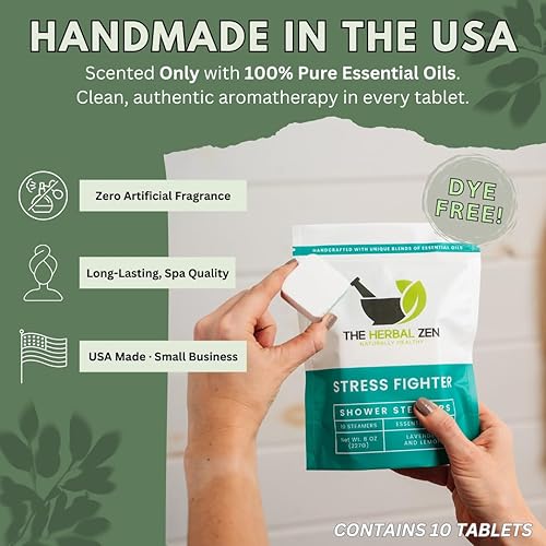 Miniatura 13 de Stress Fighter - Vaporizadores de ducha para relajarse, regalo de Navidad, relleno de calcetines para adultos, fabricado en Estados Unidos, tabletas