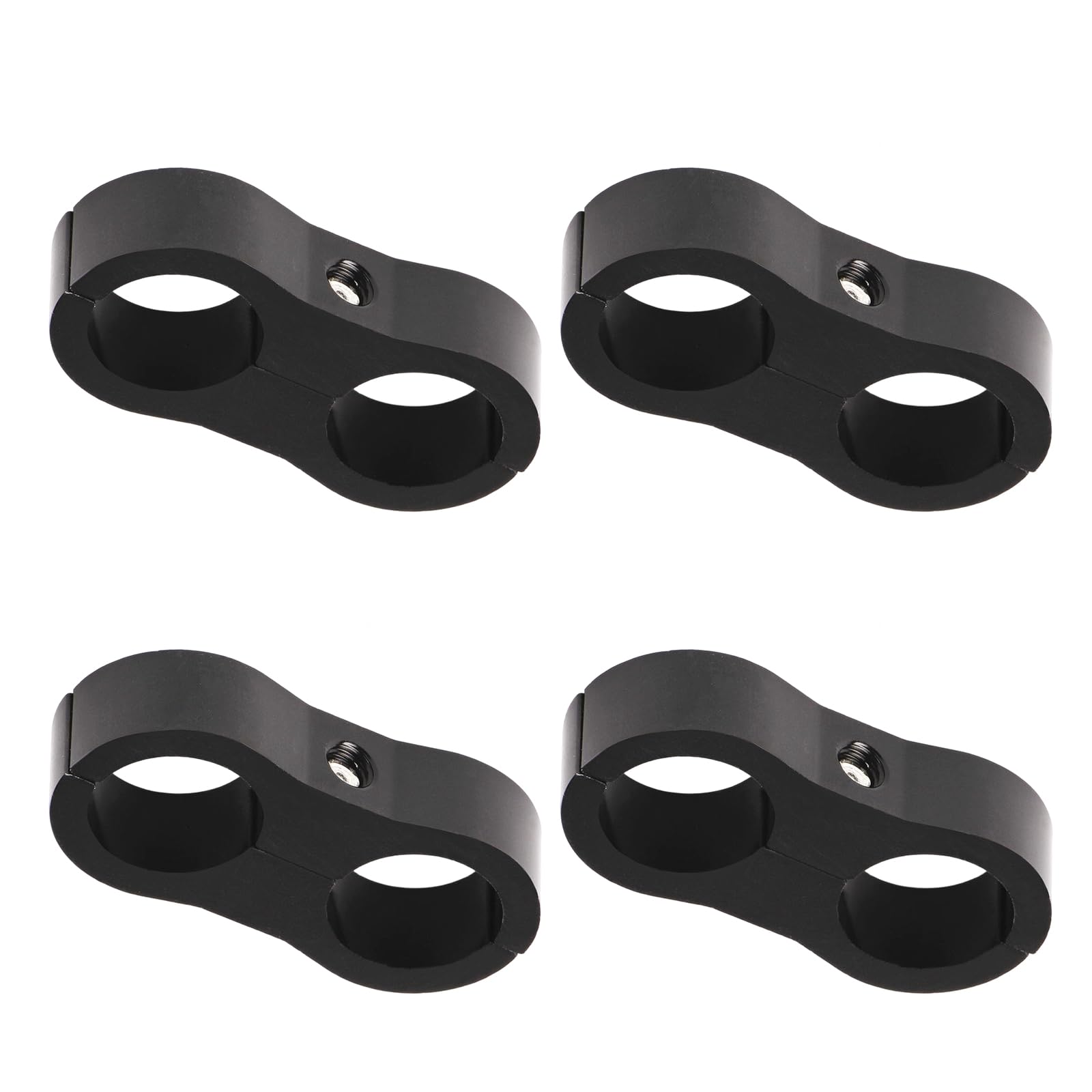 4Pcs Aviation Grade Aluminum AN8 Hose Clamps Simple Installs for Stable Fuels Line Separation in Vehicle Modifications Car Hose Owner
