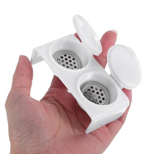 Miniatura 5 de FOMIYES Taza de plástico doble para arte de uñas, plato de remojo con tapas para mezclar polvo acrílico líquido para arte de uñas, herramientas de