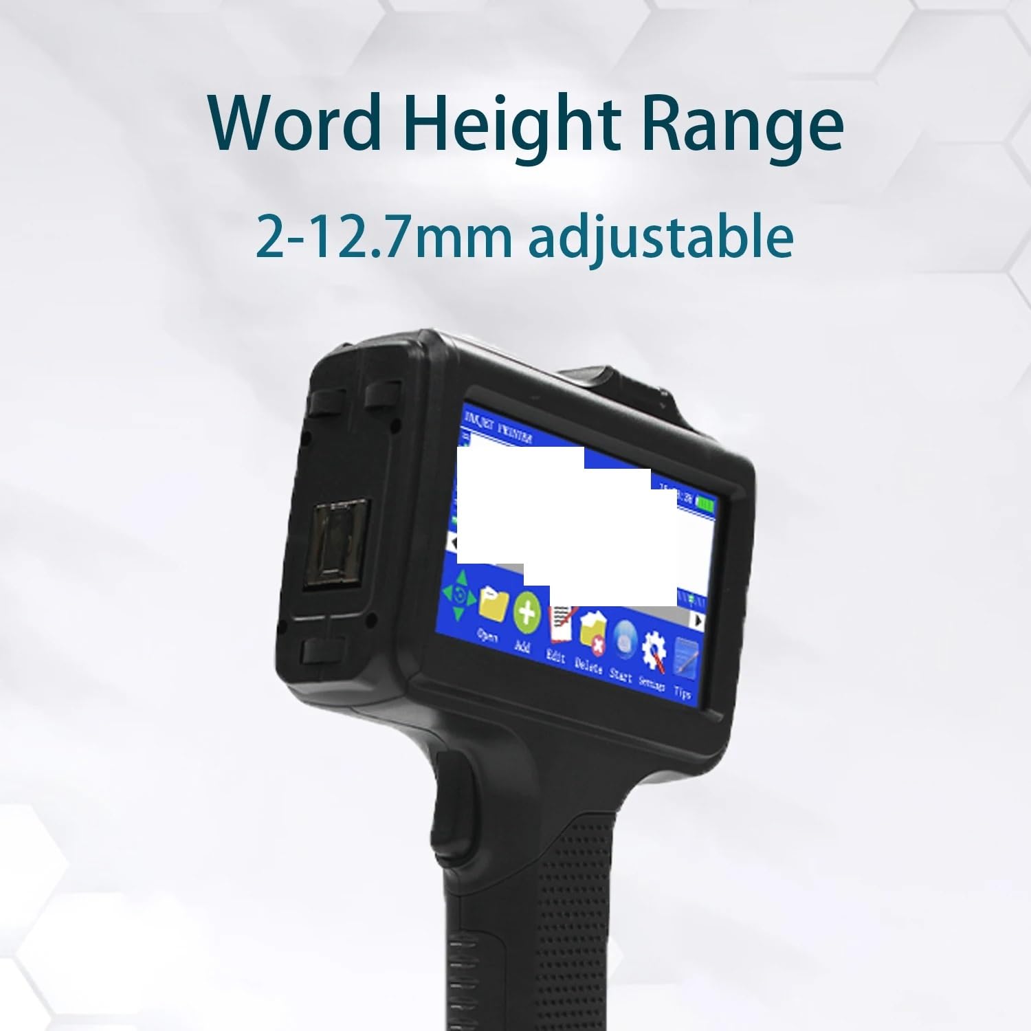 Stampante a getto d'inchiostro portatile nera da 12,7 mm, codice a barre QR, numero di data, data di scadenza, etichetta(Only Printer)