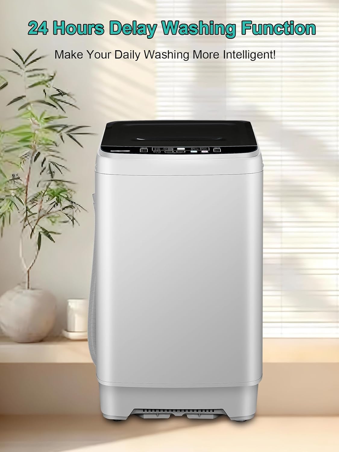 KRIB BLING Washing Machine with 24 Hours Delay Washing Function highlighted