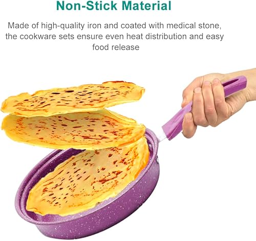 Miniatura 4 de Juego de ollas y sartenes antiadherentes, juego de utensilios de cocina de 13 piezas, regalos para amigos y familiares