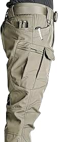 Calça cargo tática com design de vários bolsos, cintura ajustável e durável de secagem rápida para caminhadas ao ar livre