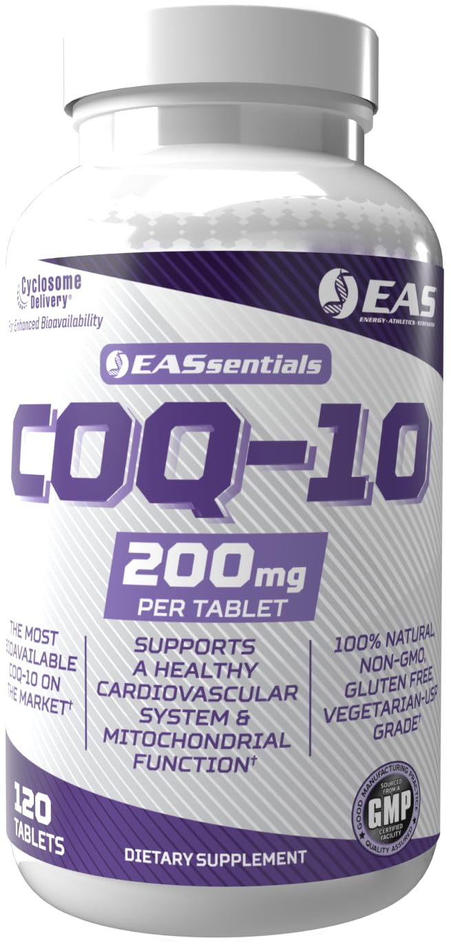 EAS COQ-10 200mg, Supports Heart Health, 120 Tablets