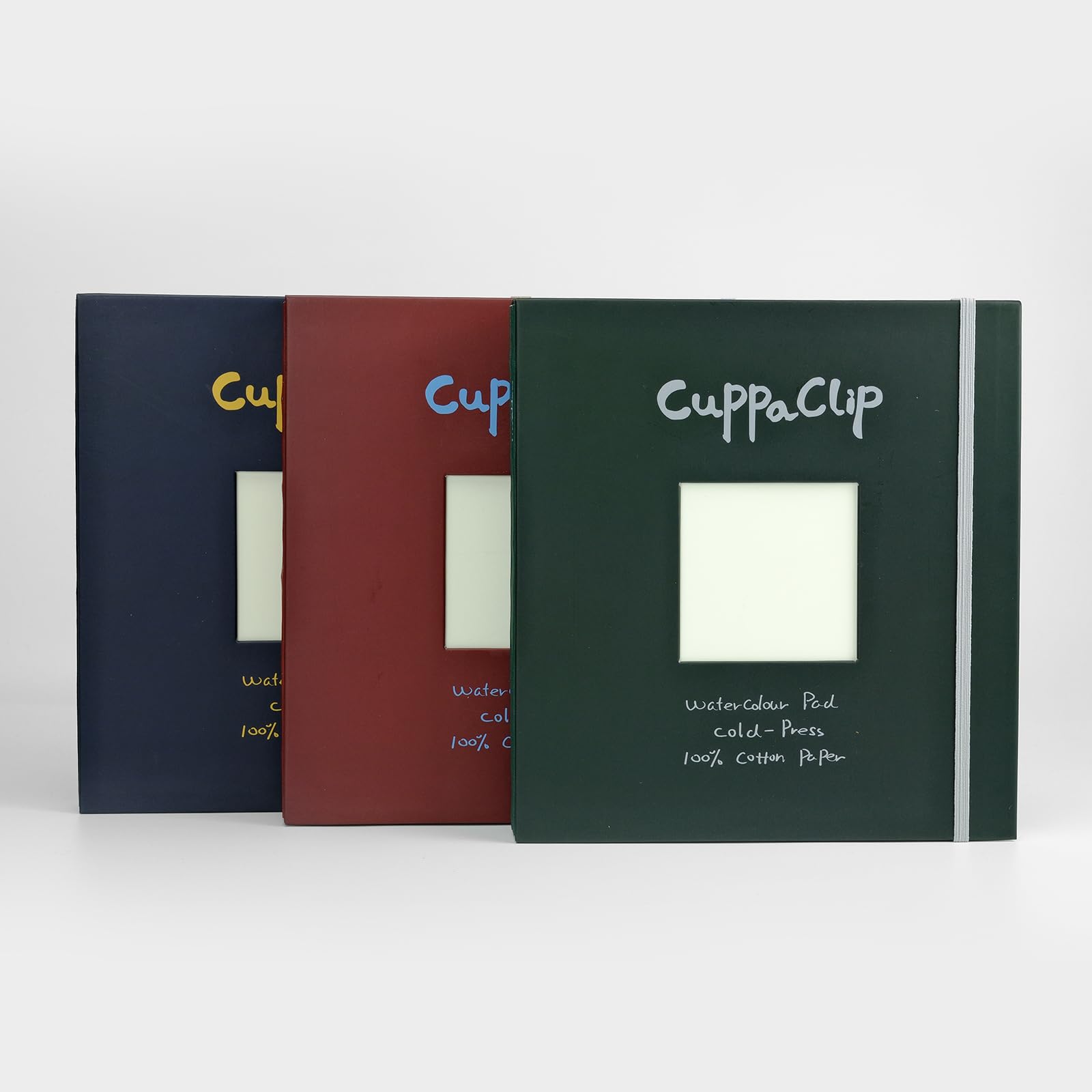 CuppaClip Akwarela papierowa podkładka okładka ilustracja czysta bawełna pulpa prasa na zimno 300 g/m2 bezkwasowa twarda okładka akwarela książka (granatowy)