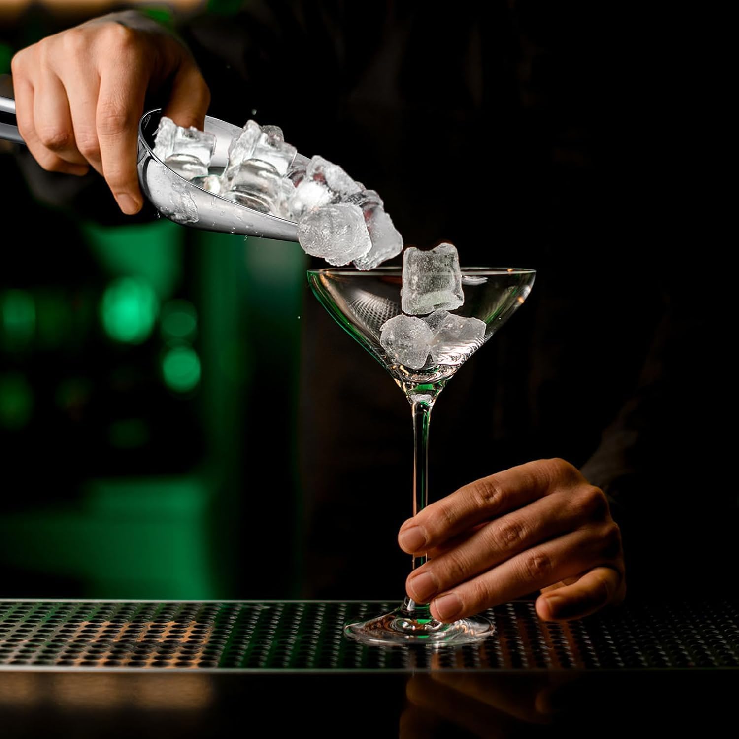 Paletta Per Cubetti Di Ghiaccio In Acciaio Inox – Multiuso Per Cucina, Bar, Giardino – Lucida, Con Manico Tubolare