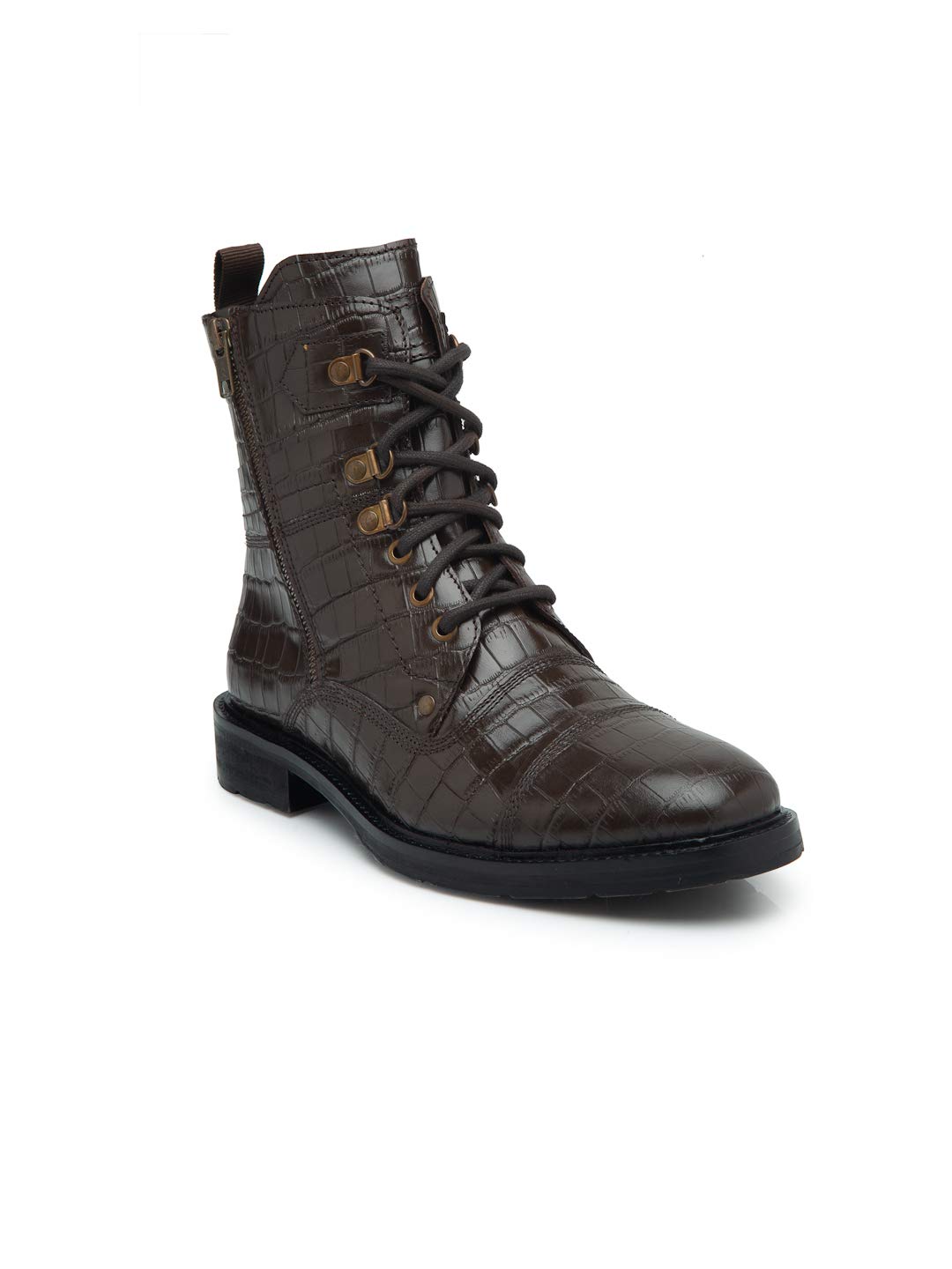 teakwood leathers Teakwood Men Genuine Leather Mid top Boots(WOOD) (Brown, 9)-picture-15
