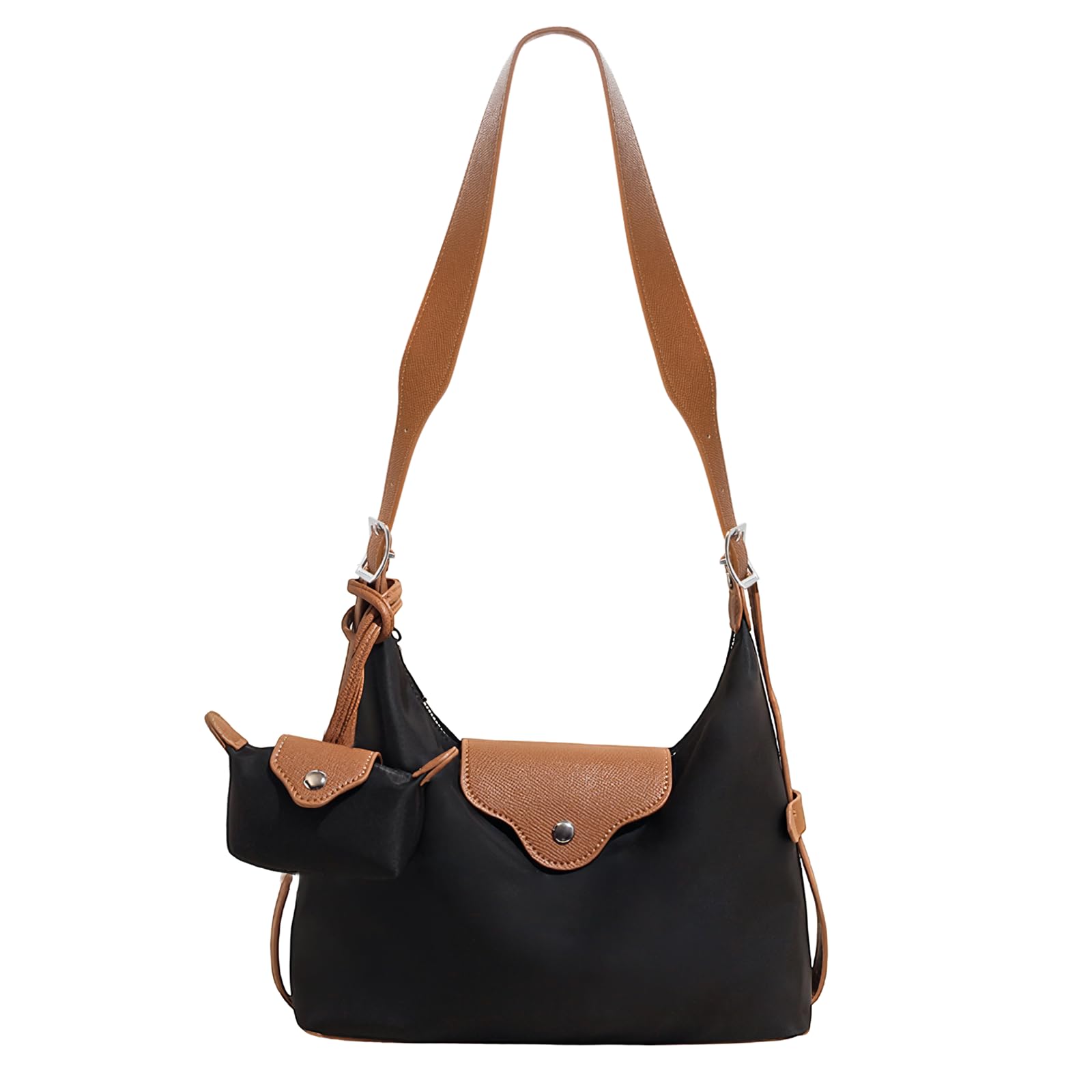Long Keeper Borse a tracolla da donna piccola borsa hobo in nylon leggera borsa da viaggio borsa a tracolla borse a tracolla con mini sacchetto set