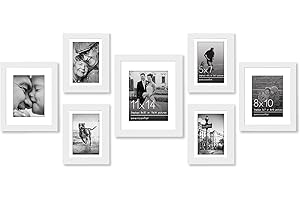 7 Piece Gallery Perfect White Frames - Showcase Your Treasured Memories