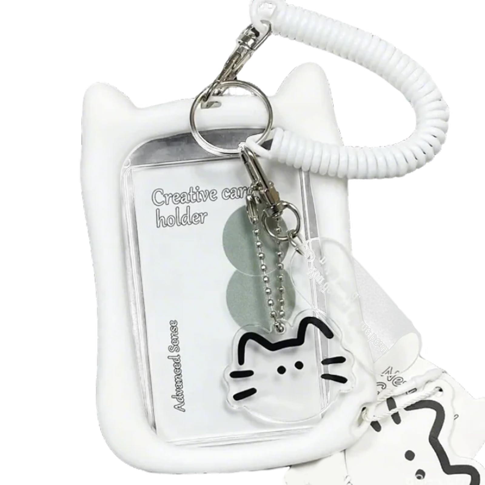 YOUNAFEN Porte-badge En Silicone Avec Oreilles De Chat Avec Lanière