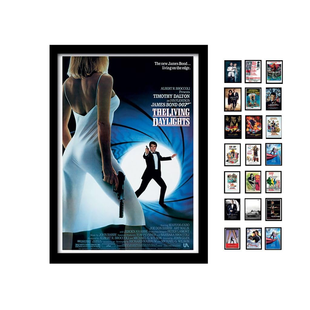 iPosters James Bond The Living Daylights One Sheet A3 Framed Print,16 x 12 inches