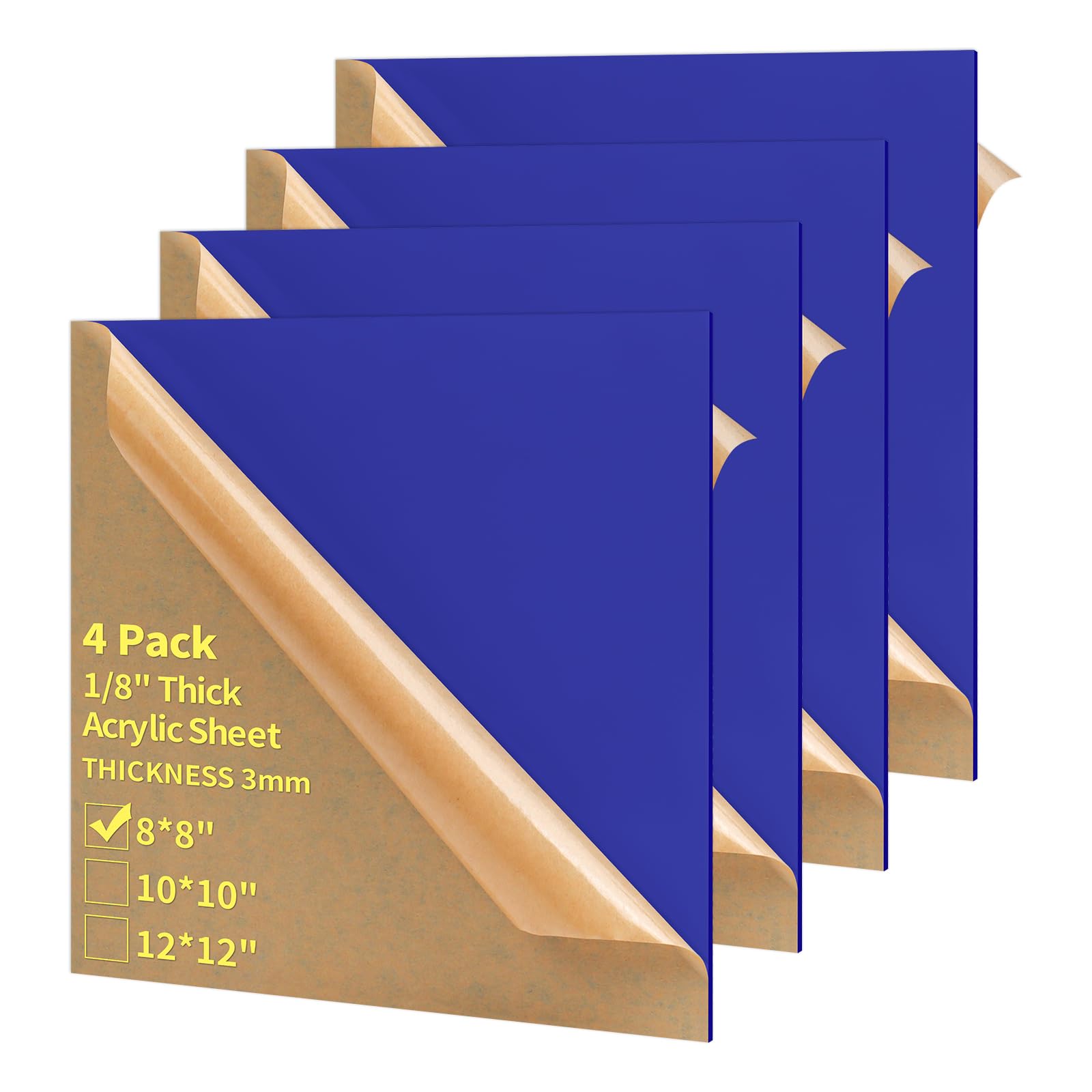 Acrylic Sheets - 4 Pack 12x12 Blue -11