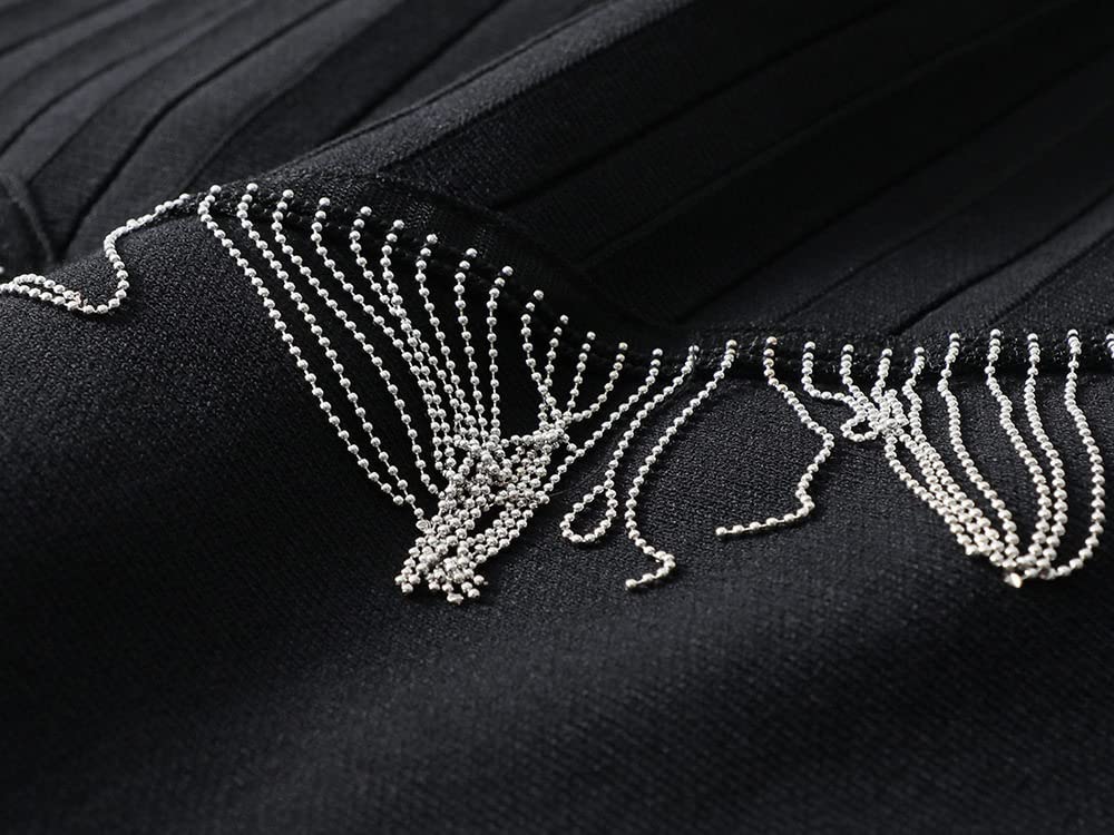 Röcke Damen,Damen-Midirock, Schwarz, Elastisch, Mit Hoher Taille, Gestrickter Quasten-Plisseerock, Hüftumwickelter A-Linien-Swing, Gerüscht, Herbst-Winter, Lange Röcke Für Mädchen, Damen
