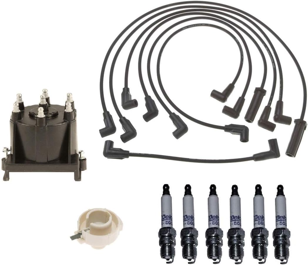 Ignition Kit Distributor Rotor Cap Wire & Spark Plugs For GMC Sonoma V6 Automotive