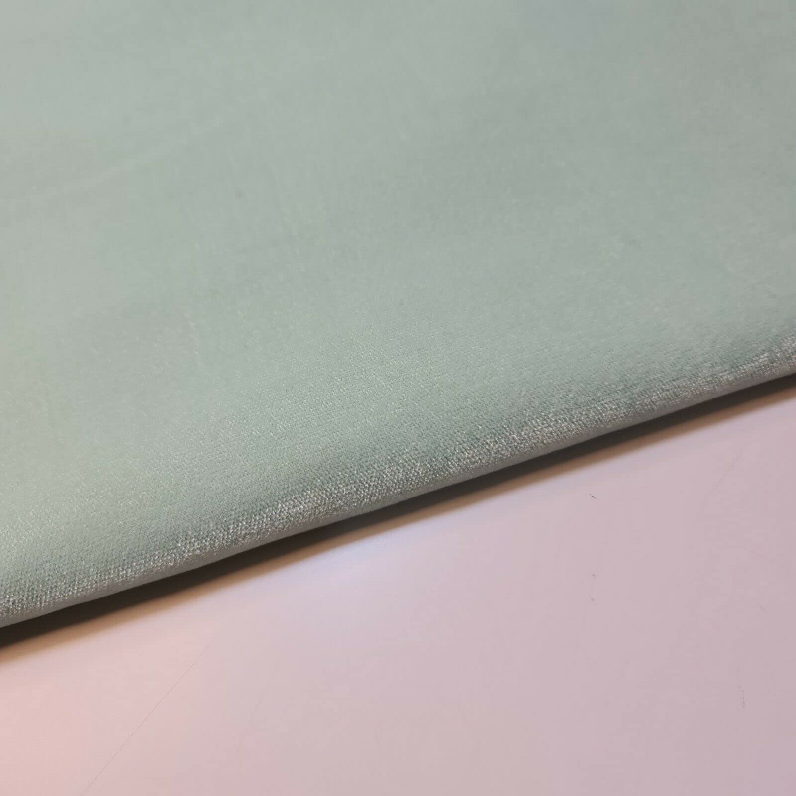 Three Crown Velvet Fabric Soft Strong Material - Home Decor, Curtains, Upholstery, Dress - 112cm Wide (Pastel Mint, 2 Meter) - Image 2