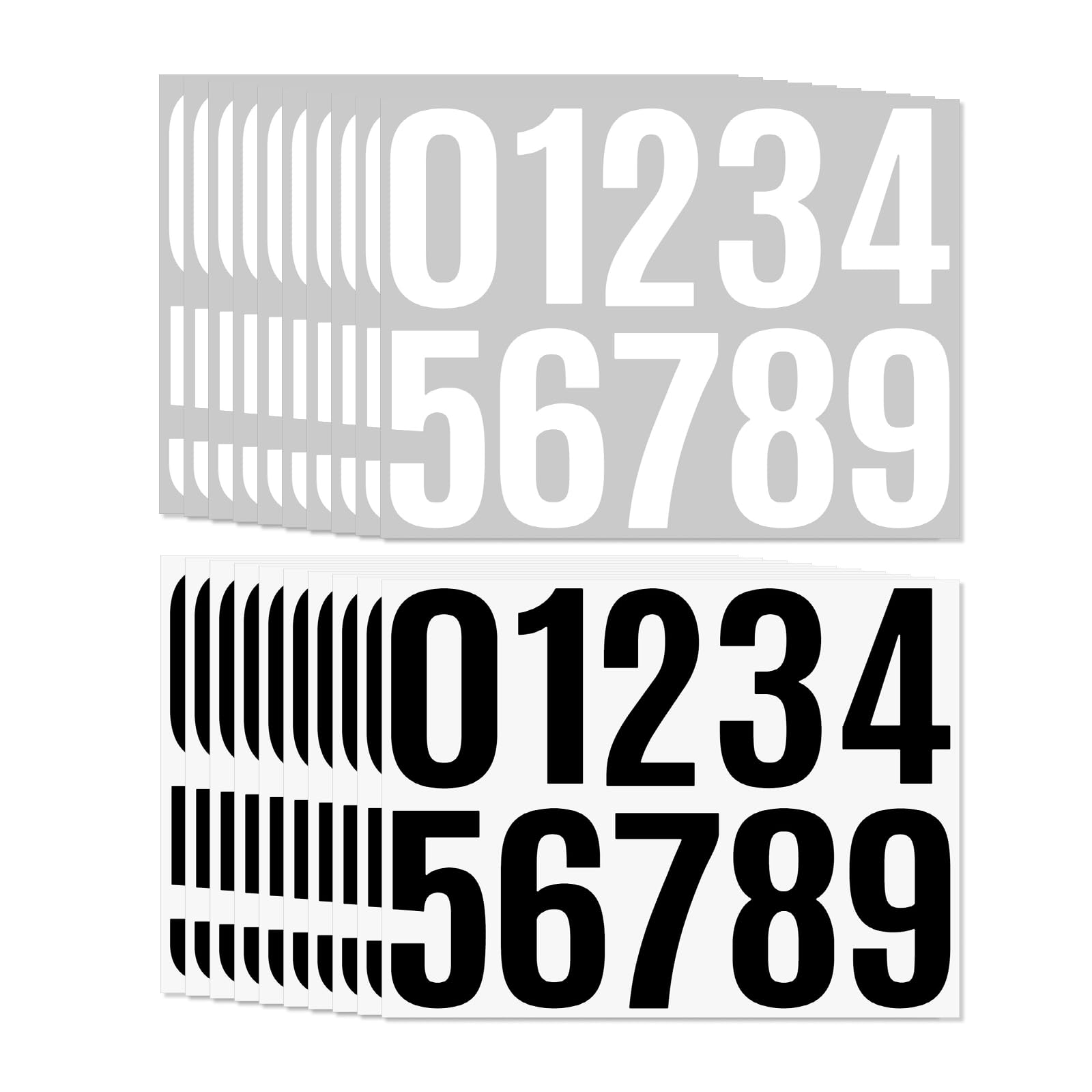 YiYiLiang 20-Pack Number Stickers, 29x22cm Vinyl Waterproof Self-Adhesive