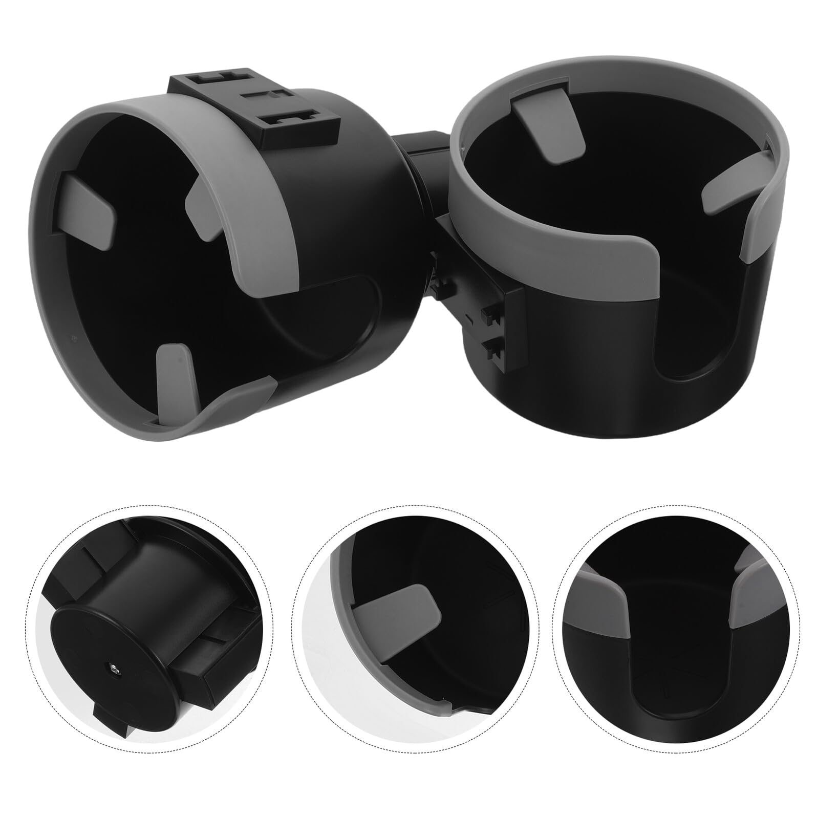 Zerodeko Portabicchieri per Auto Doppio Espandibile in ABS Organizer per Console Centrale Veicolo Supporto Stabile per Bevande Adatto a Auto Camion Suv e Camper Installazione senza
