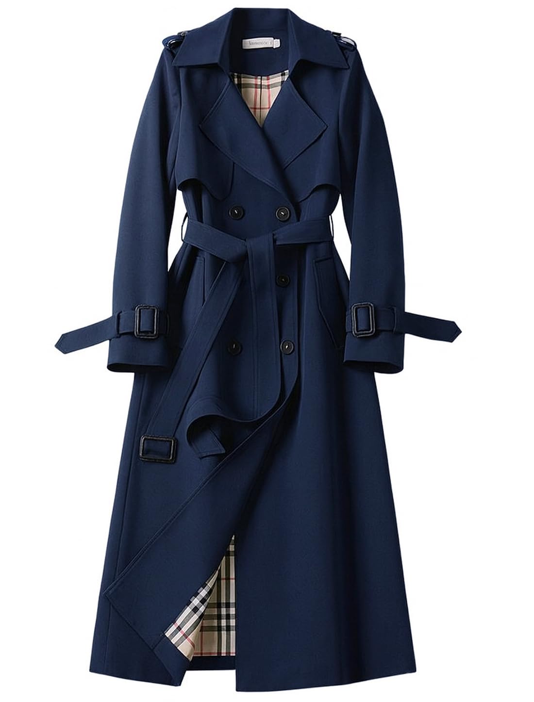 Women's Coat, Autumn and Winter, Long Trench Coat, Neat, Stylish, Solid Color, Slimming, Commuting, Large Size-image-30