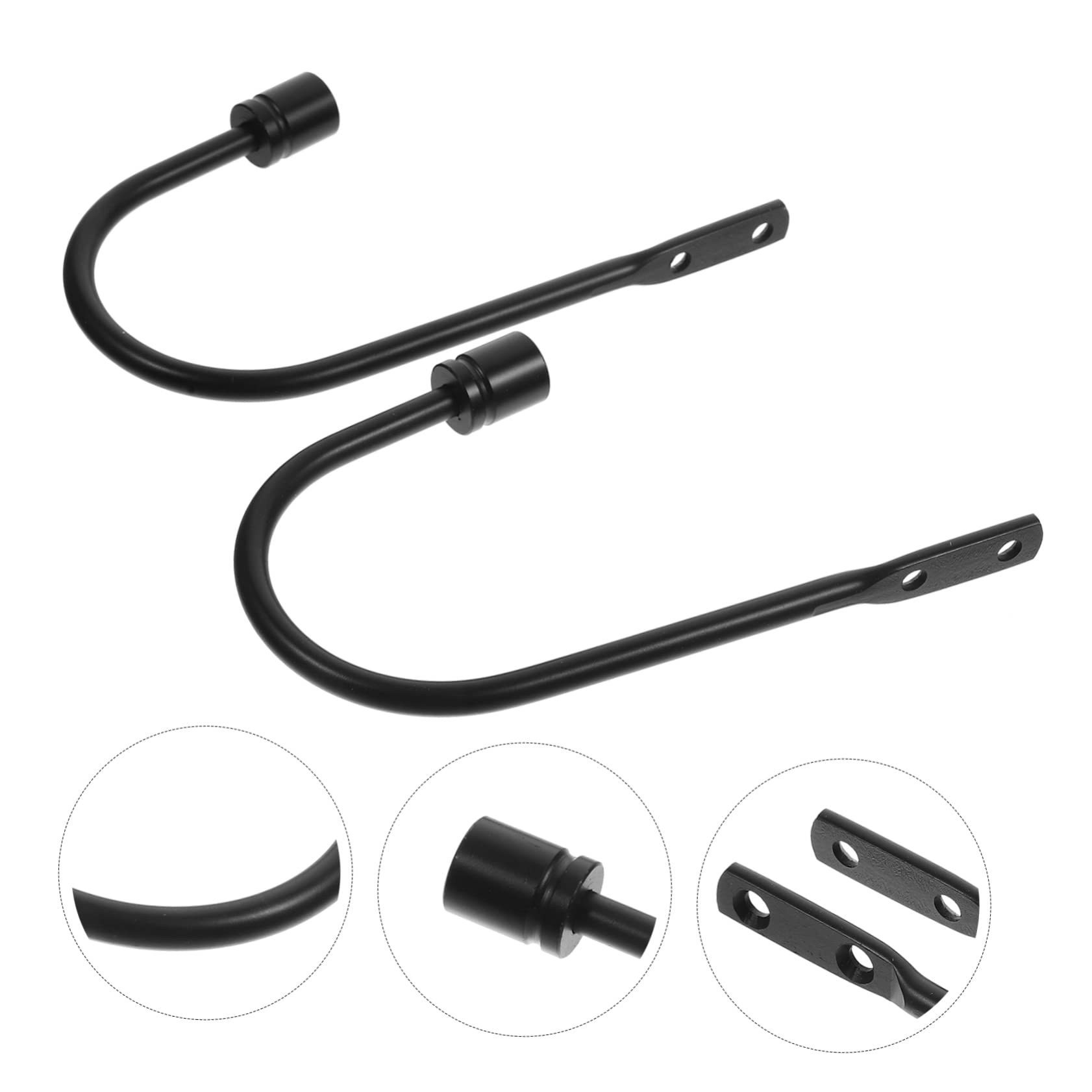 Cabilock 2sets U-Shaped Curtain Holdbacks Elegant Tiebacks for Drapery Easy Installation Decorative Hooks for Finish