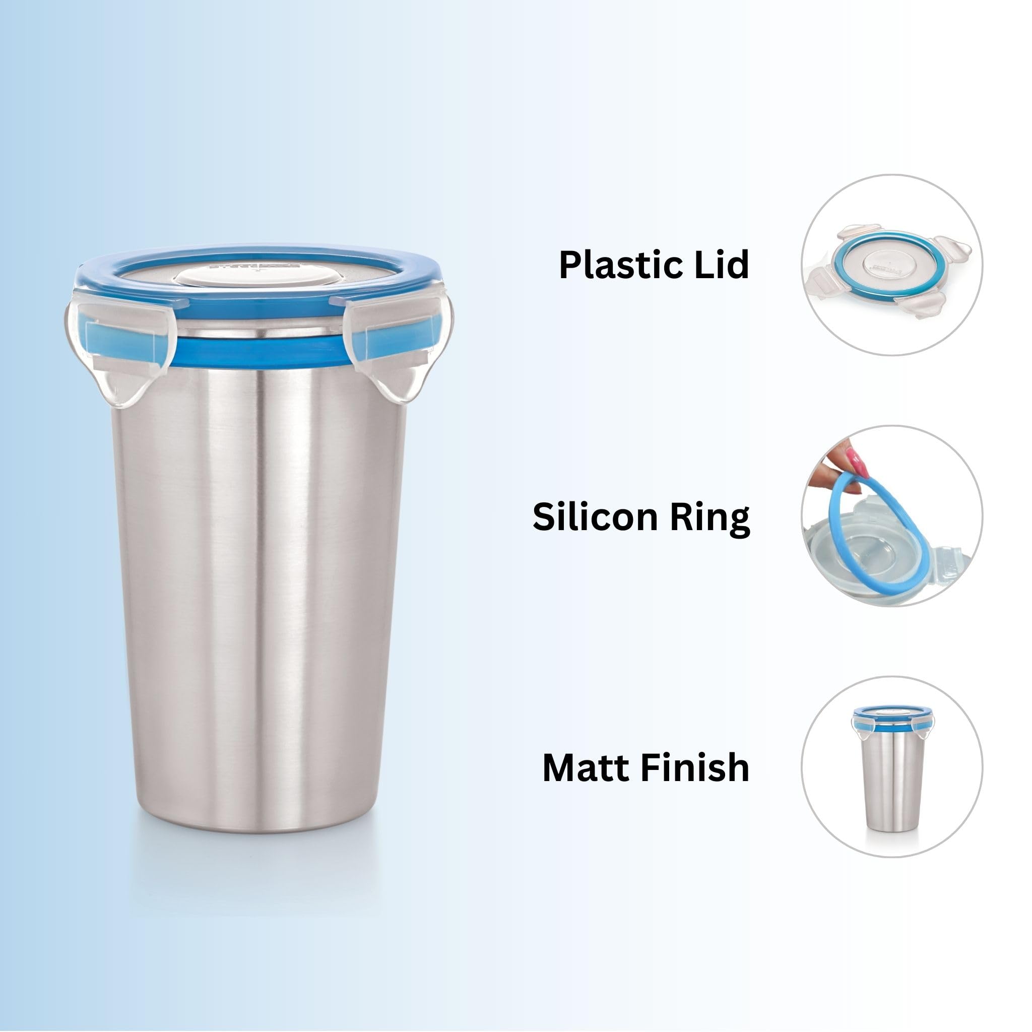 STEELLOCK Stainless Steel Tumbler with Lid, 325ML, BPA Free Water Tumbler, Leak Proof, Office Tumbler, Rust-Free, Easy Grip, Easy to Carry, Travel Bottle — Amazon image 4