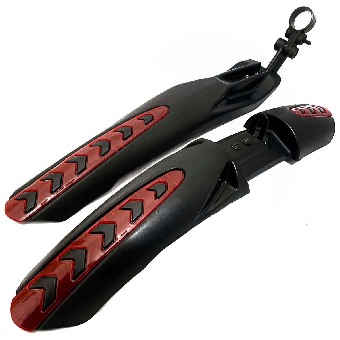 Bicycle Mudguard Plastic Fender Set - Front & Rear with Reflective Caps & Mounting Clamp | Universal Fit | EXCEL (Arrow Model)-image-21