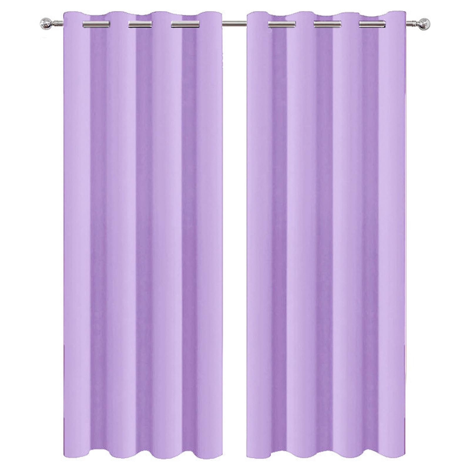 HANGEENGS Blackout Curtains For Bedroom,2 Panels Set Thermal Insulated Living Room Window Drapes Solid Eyelet Room Darkening Textured Blackout Curtains,Purple,29x54 in(WxL)