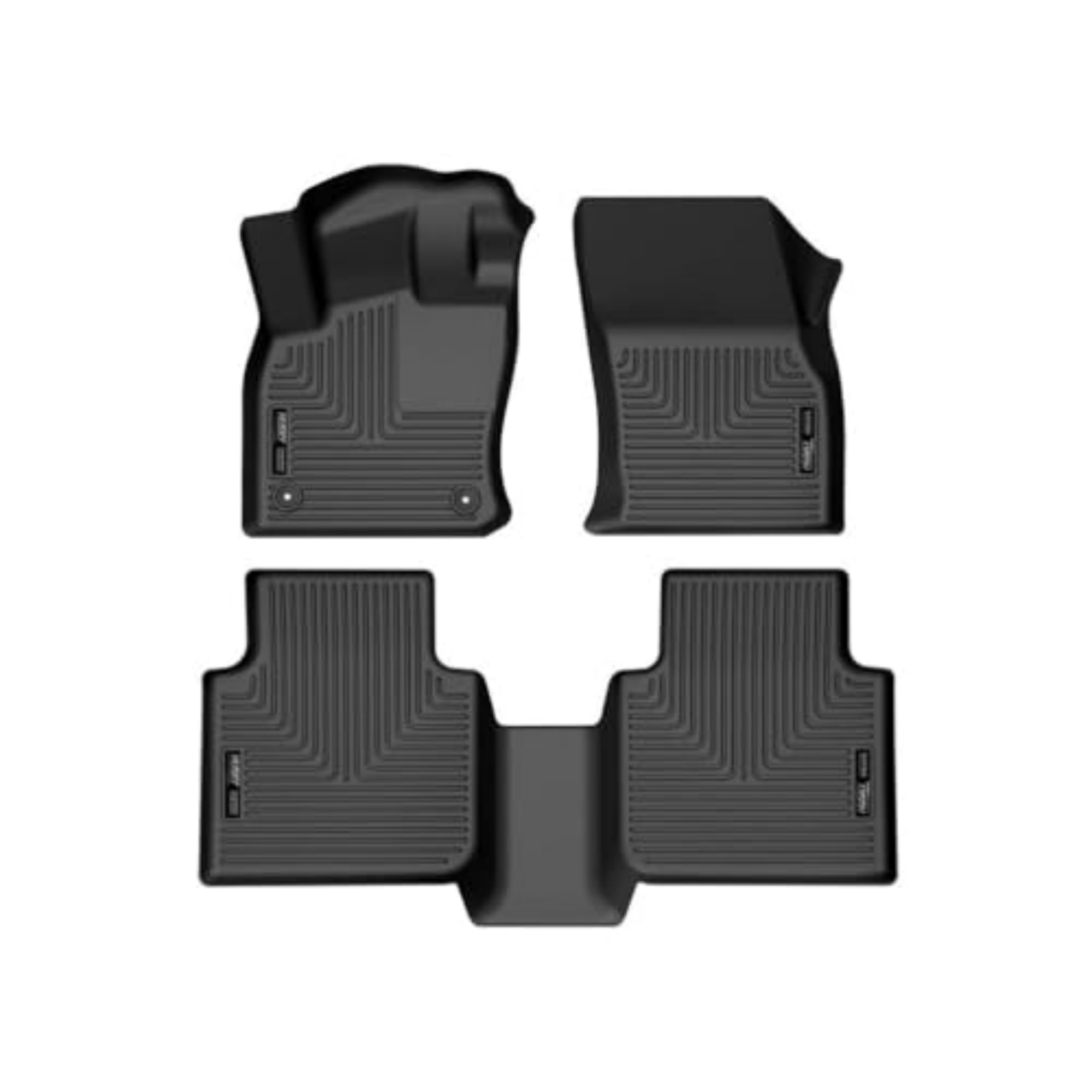 Husky Liners Weatherbeater Floor Mats | Fits 2018-2024 Volkswagen Tiguan | Front & 2nd Row, 3-pc Black - 95231
