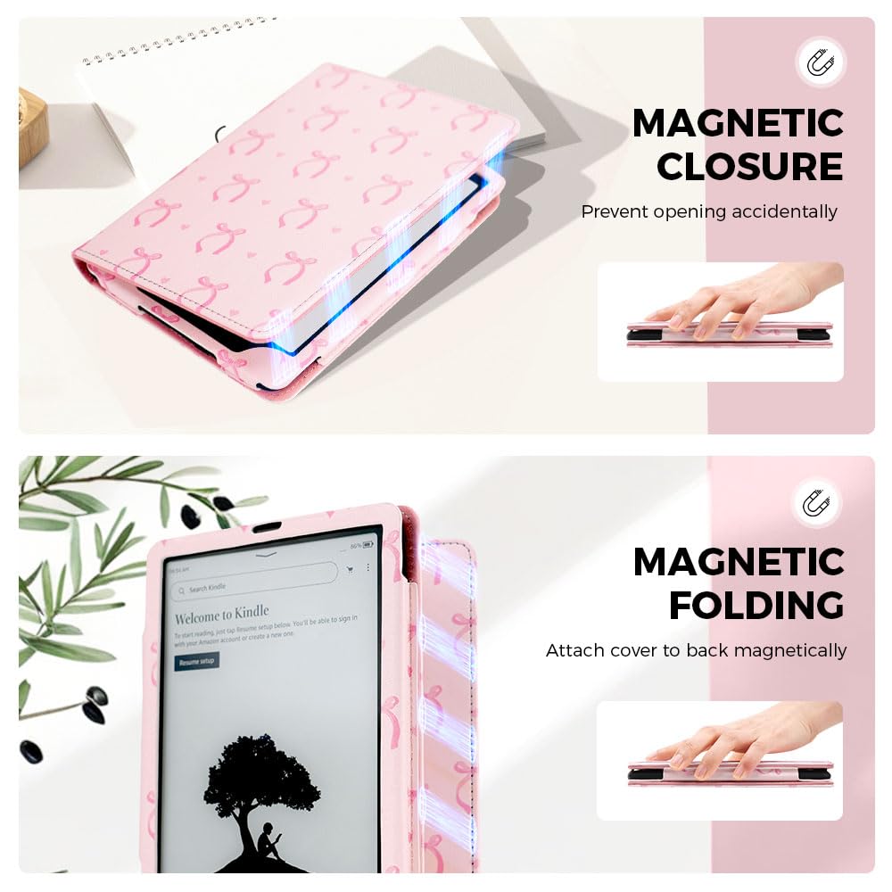 Amazon.co.jp: ピンクのリボンケース 7インチ/6.8インチ Kindle