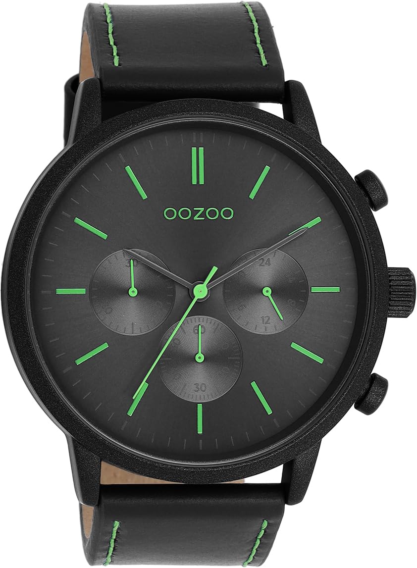 Oozoo Timepieces Herren Uhr | Armbanduhr Herren mit Lederarmband | Hochwertige Uhr für Männer | Edle Analog Herrenuhr in rund | C11200