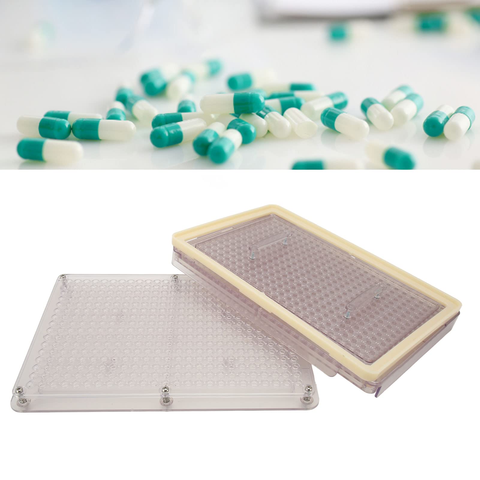 Größe 0 leere Kapselfüllplatte Kapselfüllplatte mit Löchern Kapselfüller Capsule Filler Kapselhalter Leerkapseln Kapselfüllmaschine Kapselautomat Kapselfüllhilfe leere Ge
