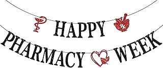 Happy Pharmacy Week Banner, Thank You Pharmacist, Pharmacy Technician Appreciation Week, Hospital Clinics Pharmacist Day Party Decorations