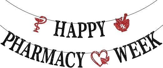 Happy Pharmacy Week Banner, Thank You Pharmacist, Pharmacy Technician Appreciation Week, Hospital Clinics Pharmacist Day Party Decorations