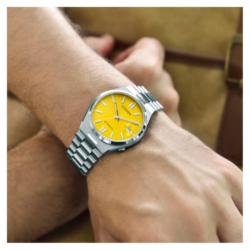 Citizen - Reloj para Hombre, analógico, automático, con Correa de Acero Inoxidable Tsuyosa