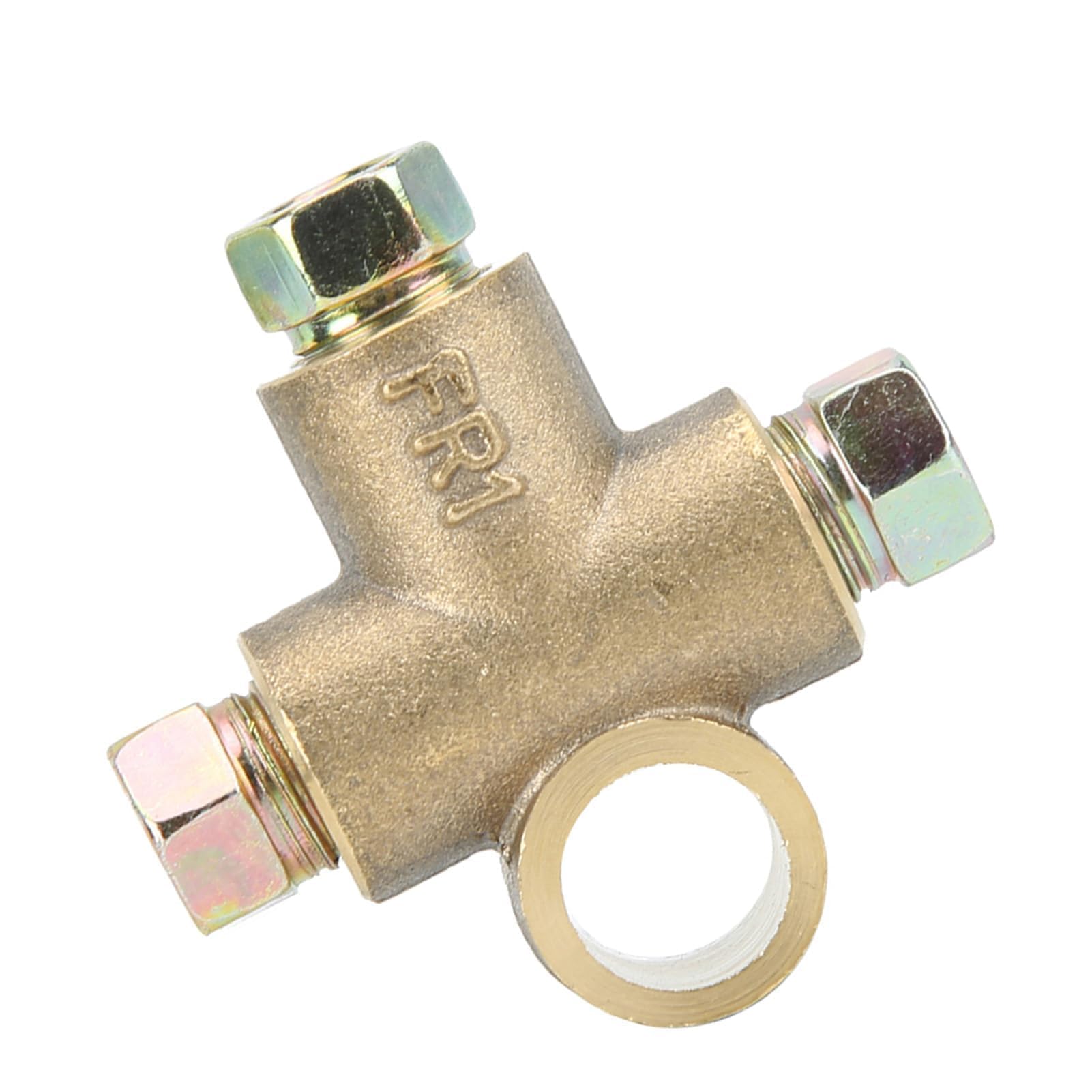 Universel Té de frein à 3 voies, Tuyau M10 3/16 po Frein de voiture 10 mm T-shirt en forme de T Accessoire automobile avec raccord court à 3 écrous mâles pour voiture 1841 PSI / 127 BAR