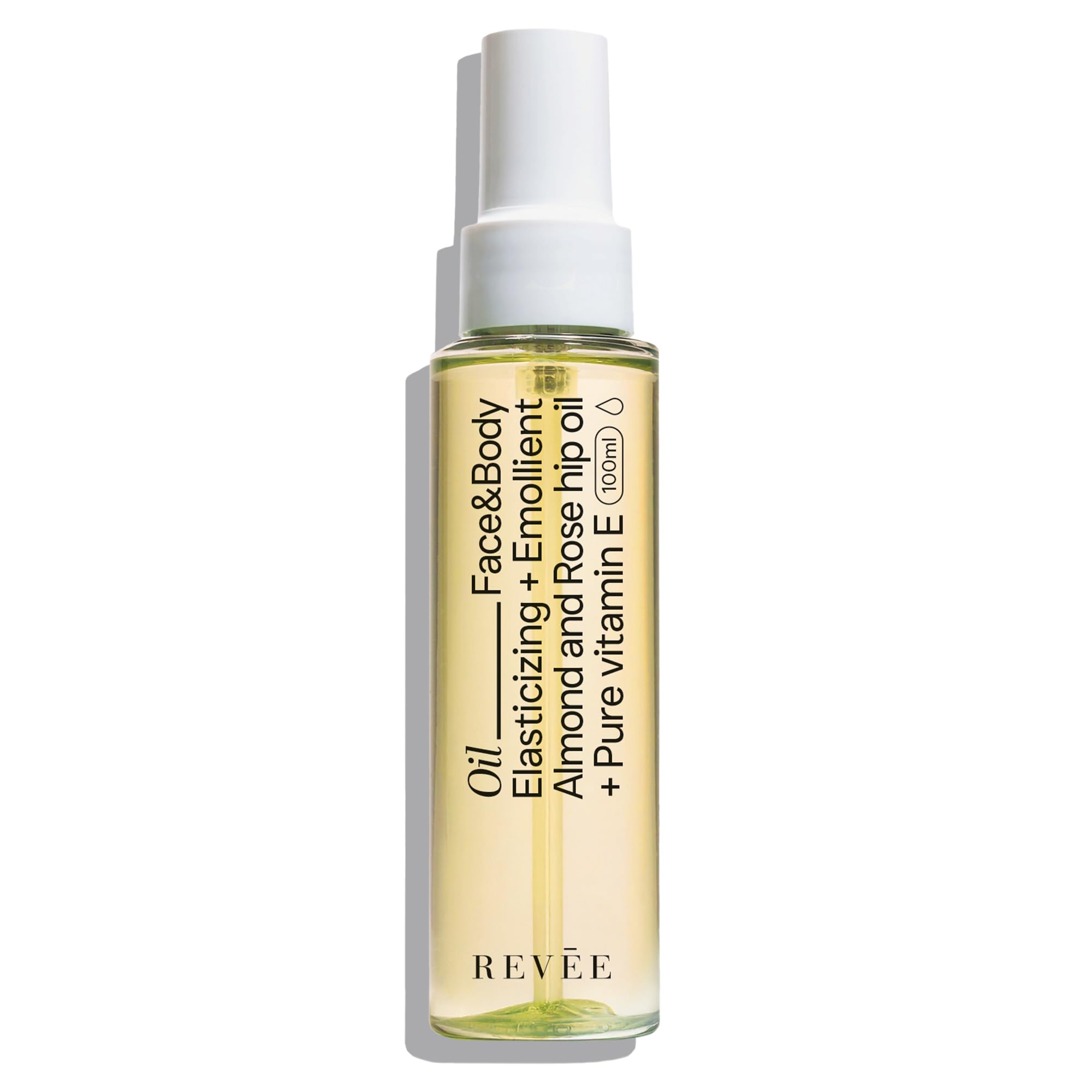 REVÉE OIL, Olio Secco Corpo e Viso - Mandorle, Rosa Mosqueta e Vitamina E – Elasticizzante, Lenitivo – Ideale per Pelle Secca, Cicatrici, Smagliature – 100 ml