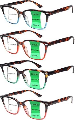 Miniatura 8 de CLASAGA Progressive - Lentes de lectura multienfoque para mujeres y hombres, con bloqueo de luz azul, lentes multifocales para lectura de computadora