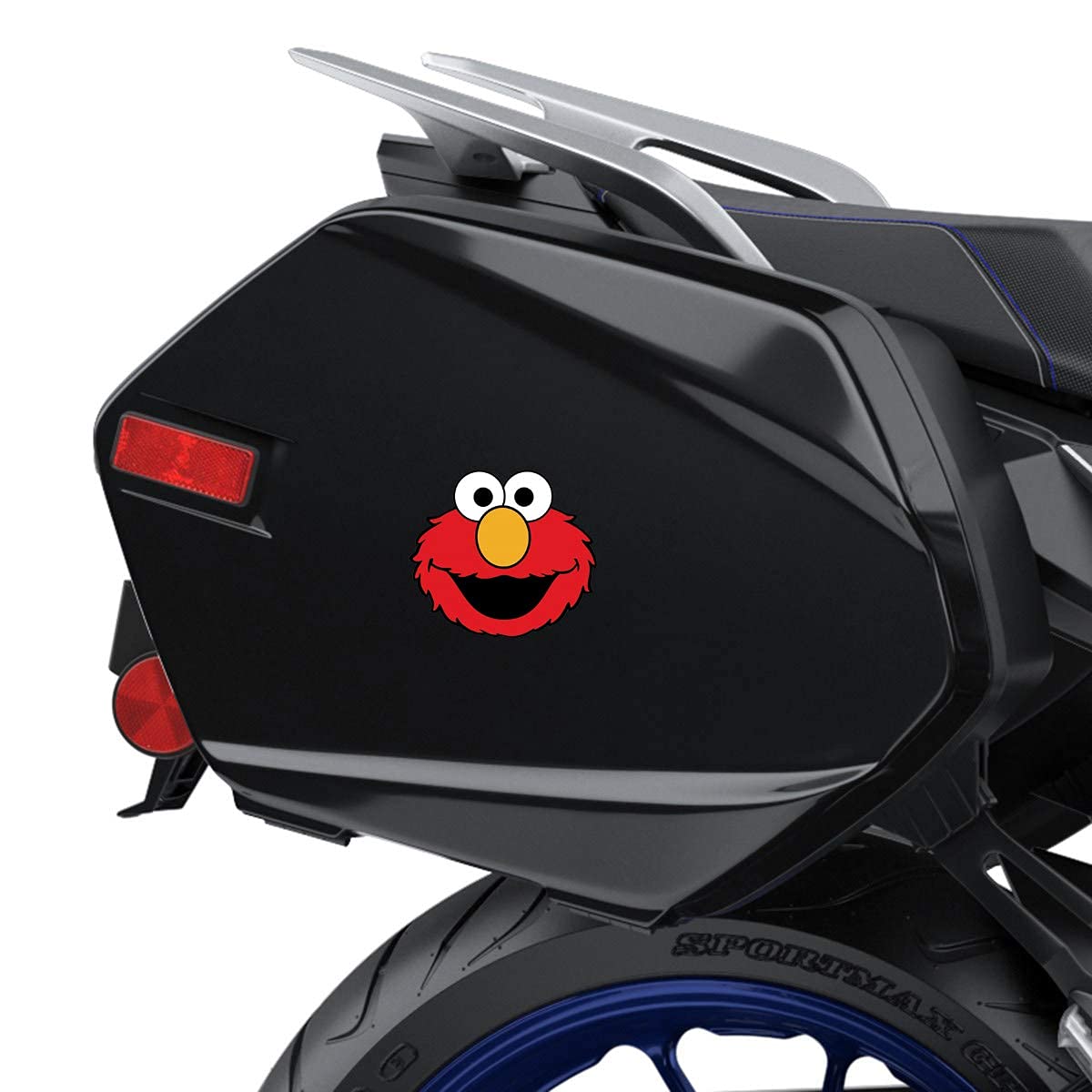 SkinoEu® 2 x Funny Stickers Cookie Monster Street Sesame for Motorcycle Car Window Helmet Holder Scooter Bike Tuning Gift Idea B 134 Automotive