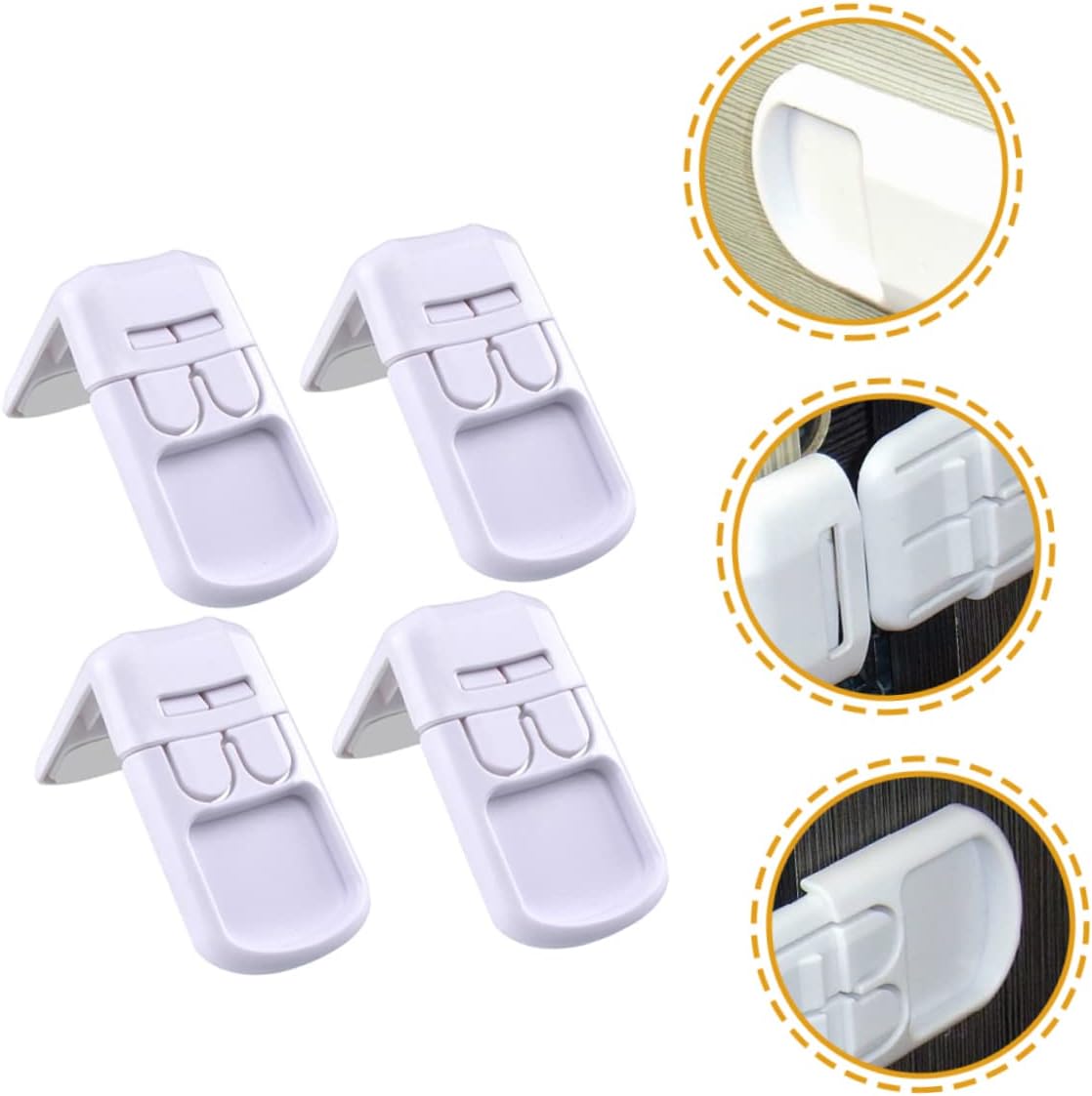 16pcs Childproof Cabinet Angle Drawer Locks for Safety Easy No-drill Installation Protects against Accidental Openings of Cabinets Appliances