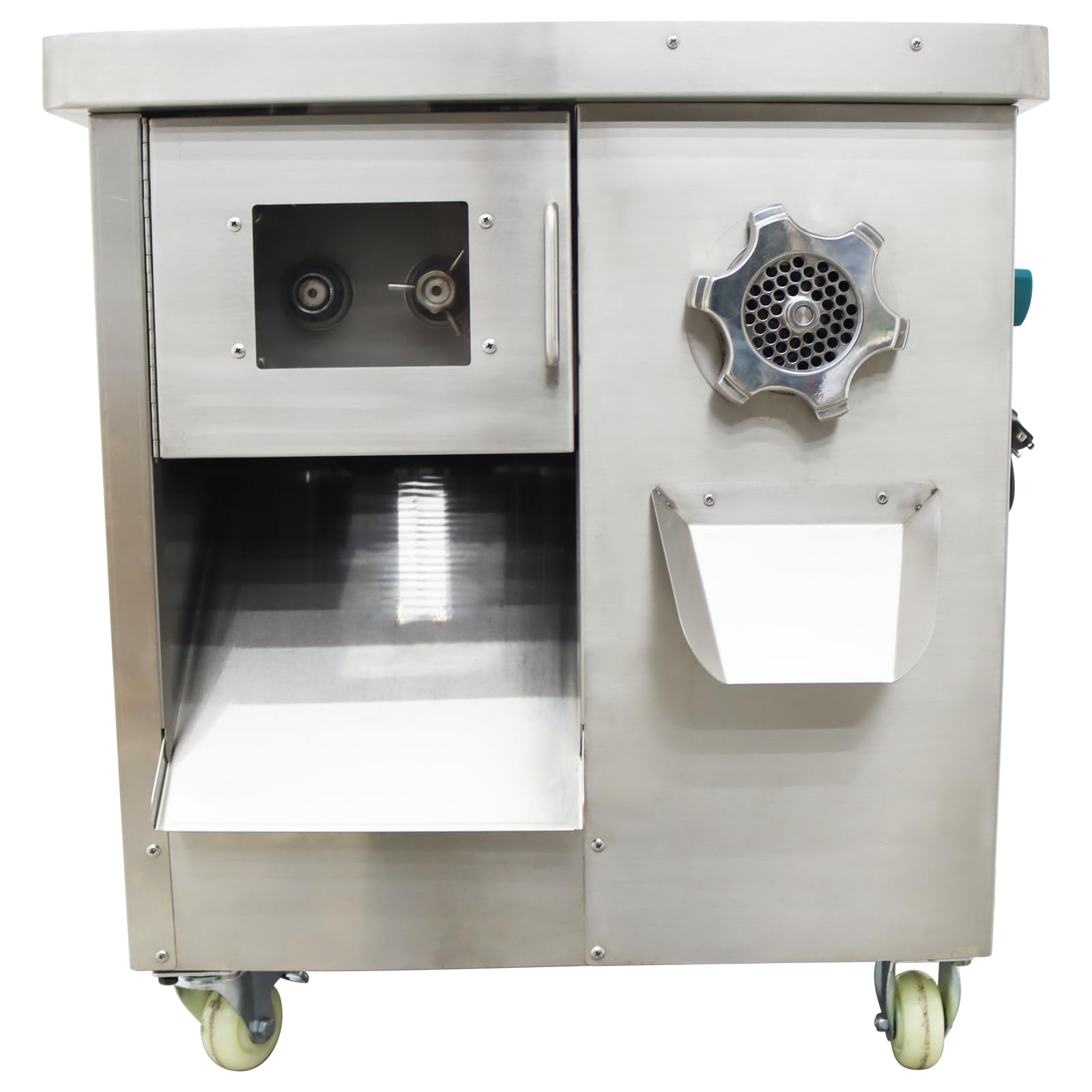 INTSUPERMAI Electric Meat Grinder Cutting Machine Commercial Electric Meat Grinder and Slicer Mincing and Cutting Dual-purpose Meat Crusher 110V with 5MM Blade 4MM and 8MM Grinding Plate