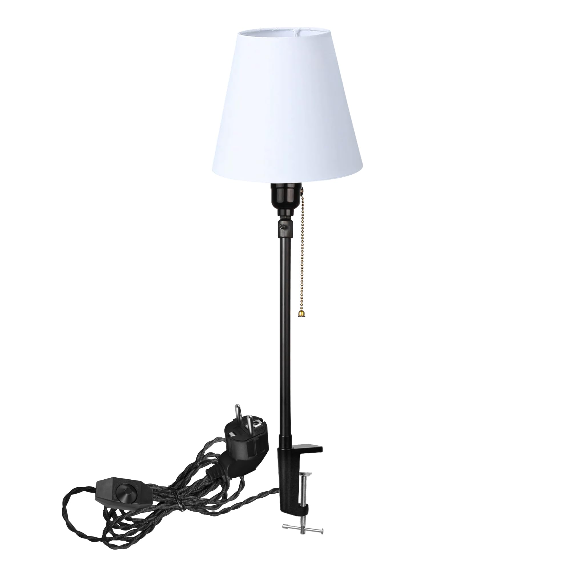 Modern Klemmleuchte,1 Packung Leselampe mit 2,5 m Kabel, Dimmbar Nachttischlampe,Augenpflege Schreibtischlampe für Heimgebrauch Büro, E27 Lampenhalterung - DZ0375W