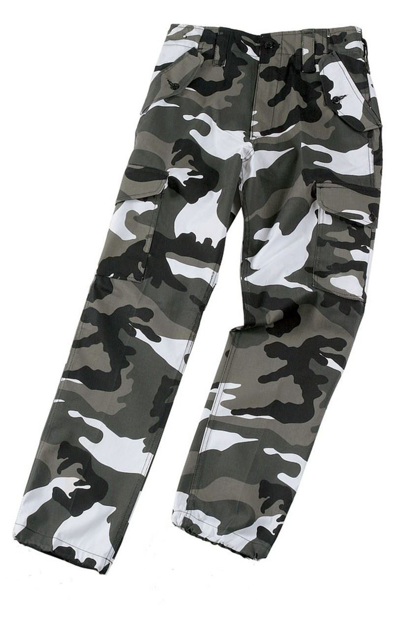 Castle Clothing Men's Urban Blue Castle Camouflage/Army Combat Trousers 40-30"