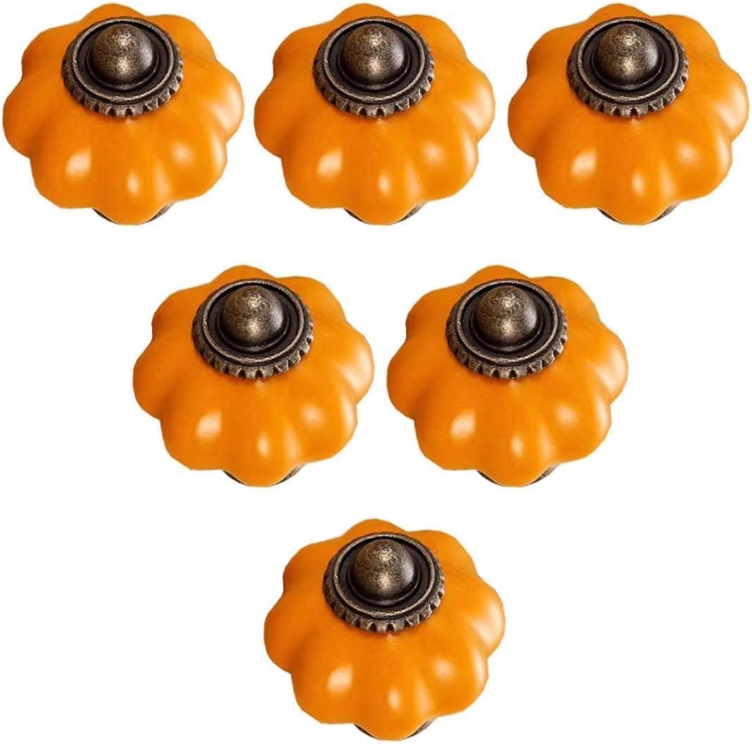 Vintage Ceramic Drawer Knobs,Cupboard Handles,Cabinet Drawer Door Knob Pull Handle Knob Bedroom Dresser Handles, 6 pcs Cabinet Drawer Pull Furniture Handles Closet Cupboard Pull Handl ( Color : Wit )(