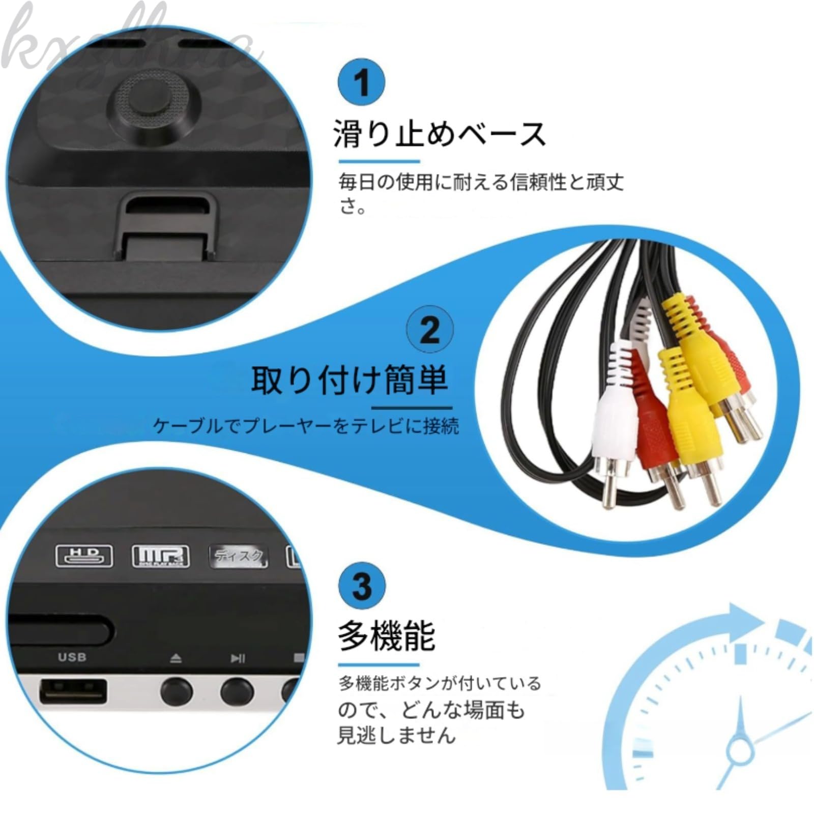 Amazon.co.jp: kxzlhaa ブルーレイプレーヤー ミニHD DVDプレーヤー