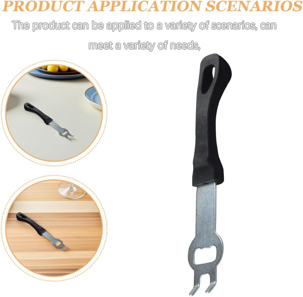 Grill Grate Lifter Tool 10.03In Multi-Function Grill Gripper Crowbar with Baking Tray Lifter for Outdoor BBQ Cooking and Hot Plate Handling