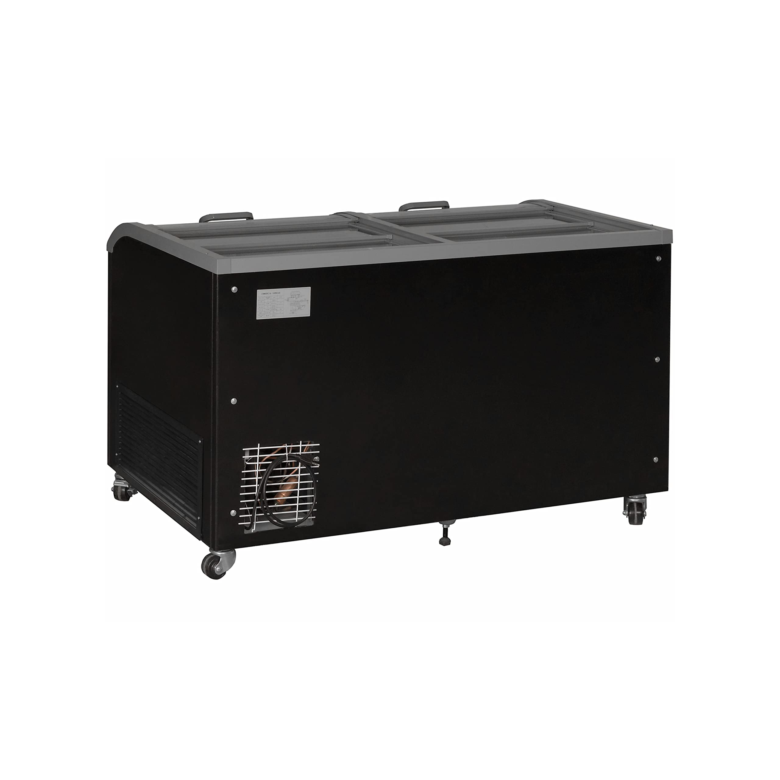 Peak Cold 58" Commercial Island Freezer With Sliding Glass Doors, 18 Cu Ft Capacity, Energy-Efficient LED Lighting, Adjustable Thermostat, Etl-S Certified on Fridge.com - View 2
