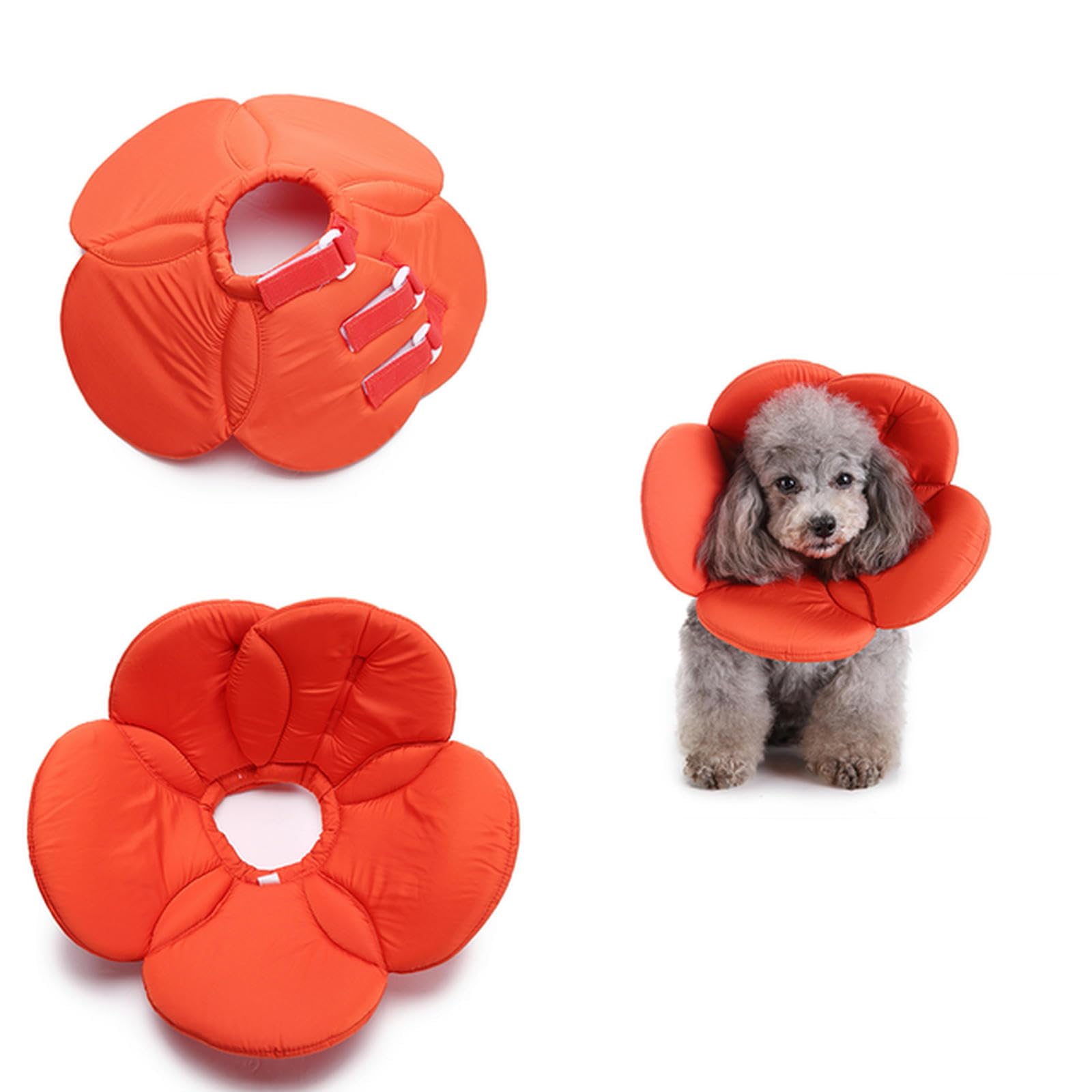 UOSIA Dog Cone Collar Soft Protective Recovery Cone Flower Shaped Collar Anti-Bite Injury Collar Pet Grooming Kit for Dogs Cats
