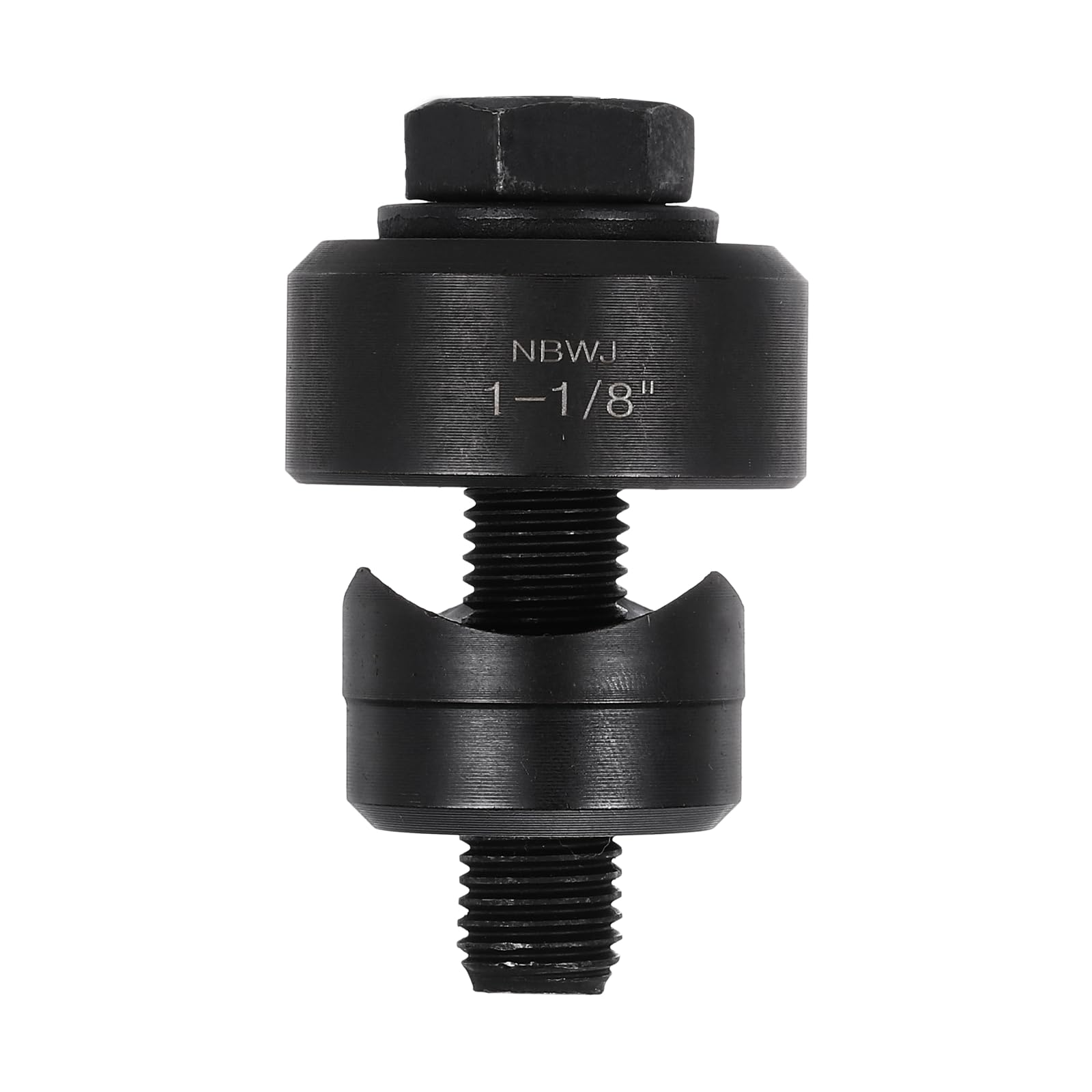 sourcing map Sheet Metal Hole Punch 1-1/8" Bearing Steel Circle Hole Puncher Set Knockout Punch Die Cutter Tool with Hex Head Screw for Stainless Steel Sink Copper Plate