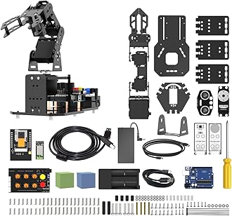 Robotic Arm with Arduino 5DOF/Axis AI Smart Robot Arm Open Source STEM Educational Building Robotics & Engineering Kits, Science/Coding/Programming Set, miniArm Standard Kit