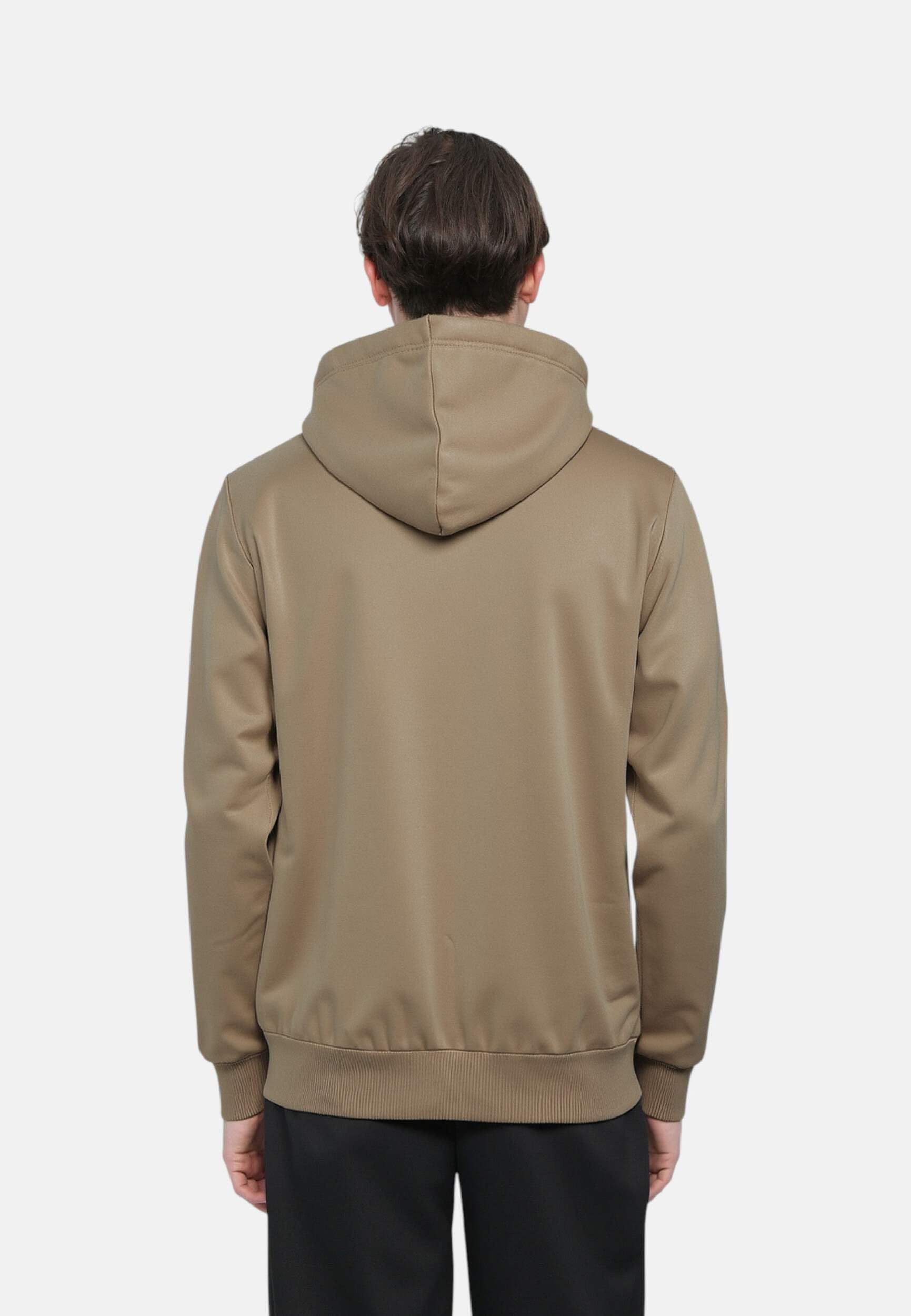 EMPORIO ARMANI Męska bluza z kapturem frotte, brązowa, M, Brązowy, M