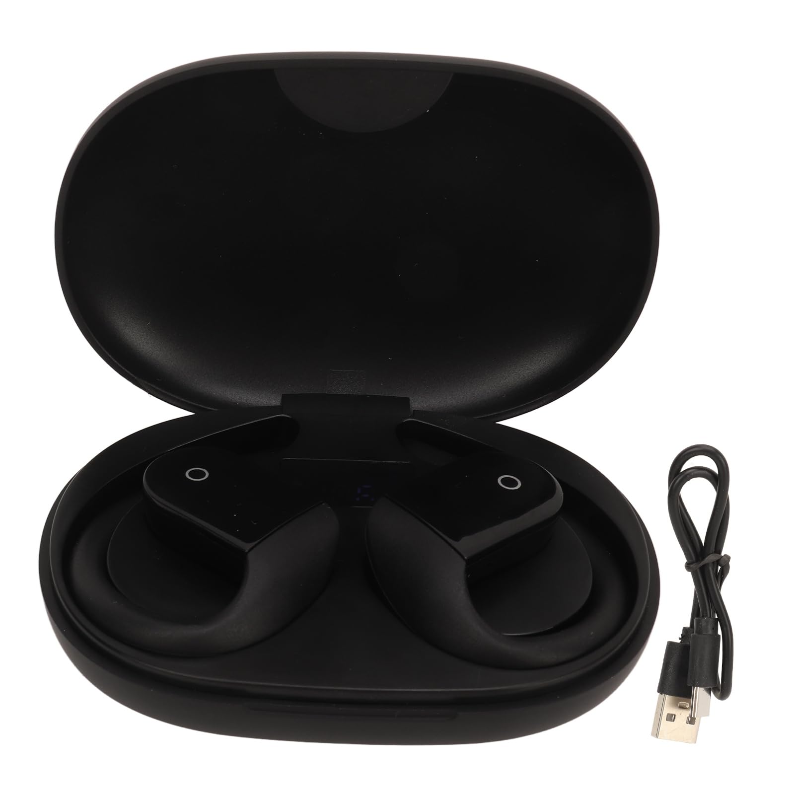 Dispositivo Traduttore Wireless Auricolari 5.3 Avanzati con Supporto 144 Lingue, Controllo delle Impronte Digitali Binaurali per Viaggiatori Frequenti/interpreti, Plastica Nera (BLACK)
